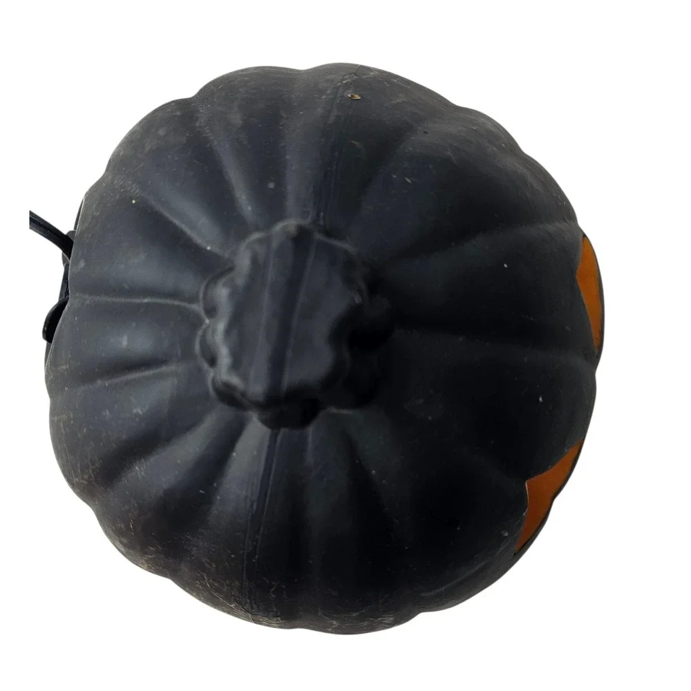 Black Halloween Pumpkin Decoration Light‎ Up Jack O Lantern Decor